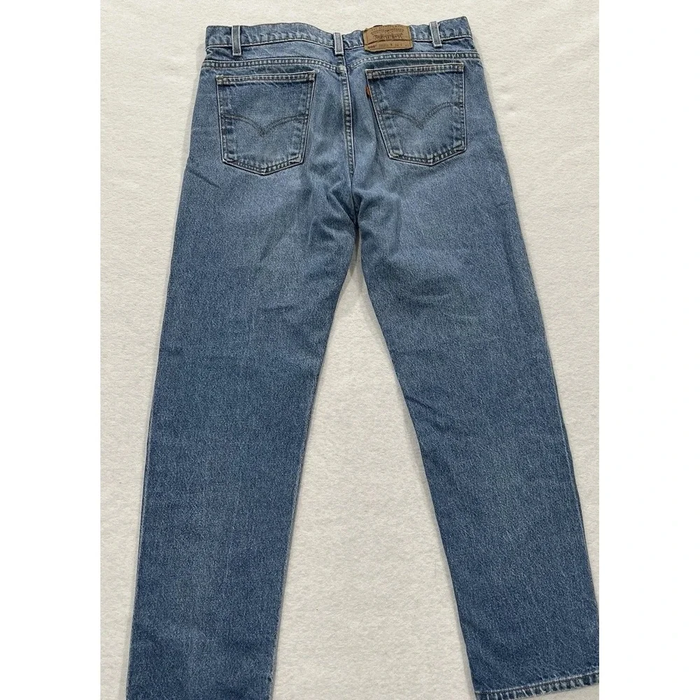 Vintage Levis 505 Jeans Mens 36x31 Orange Tab Light Wash Straight Classic